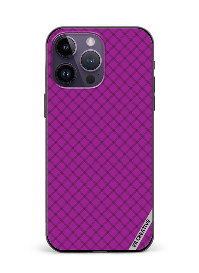 Protective Case Cover For Apple iPhone 15 Pro Checks Color Square Geometric Texture Design Multicolour