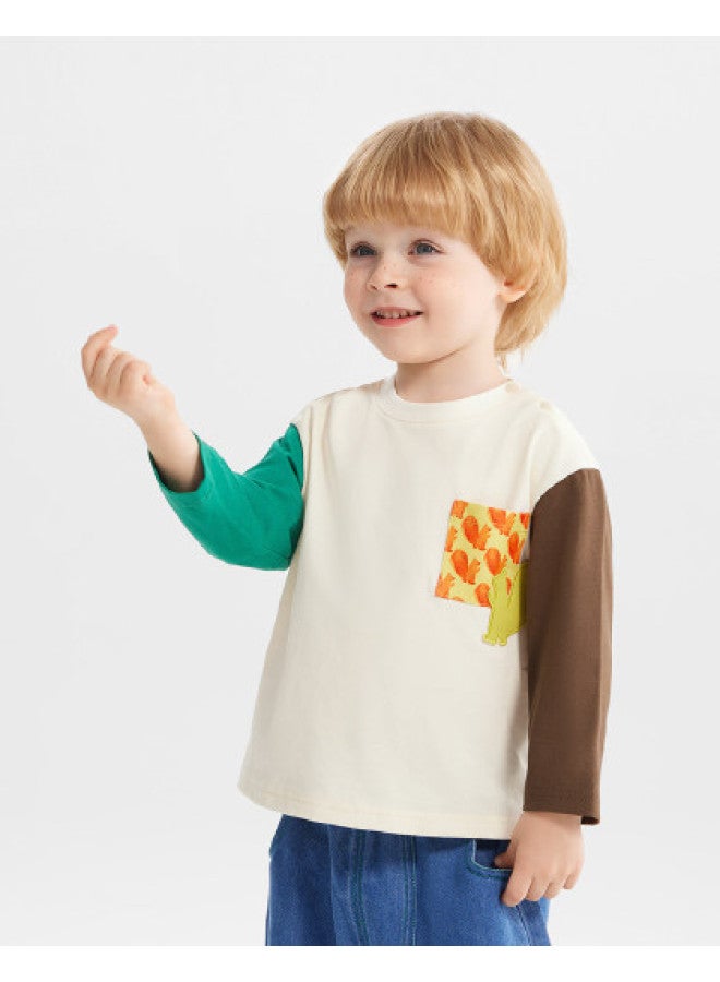 Boys' Long Sleeve T-shirt Spring And Autumn Style Baby Bodysuit Children's Pure Cotton Top New Style Girls - Image 1
