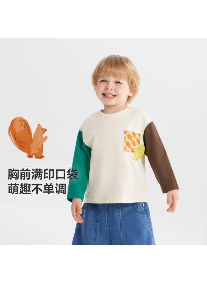 Boys' Long Sleeve T-shirt Spring And Autumn Style Baby Bodysuit Children's Pure Cotton Top New Style Girls - Image 2