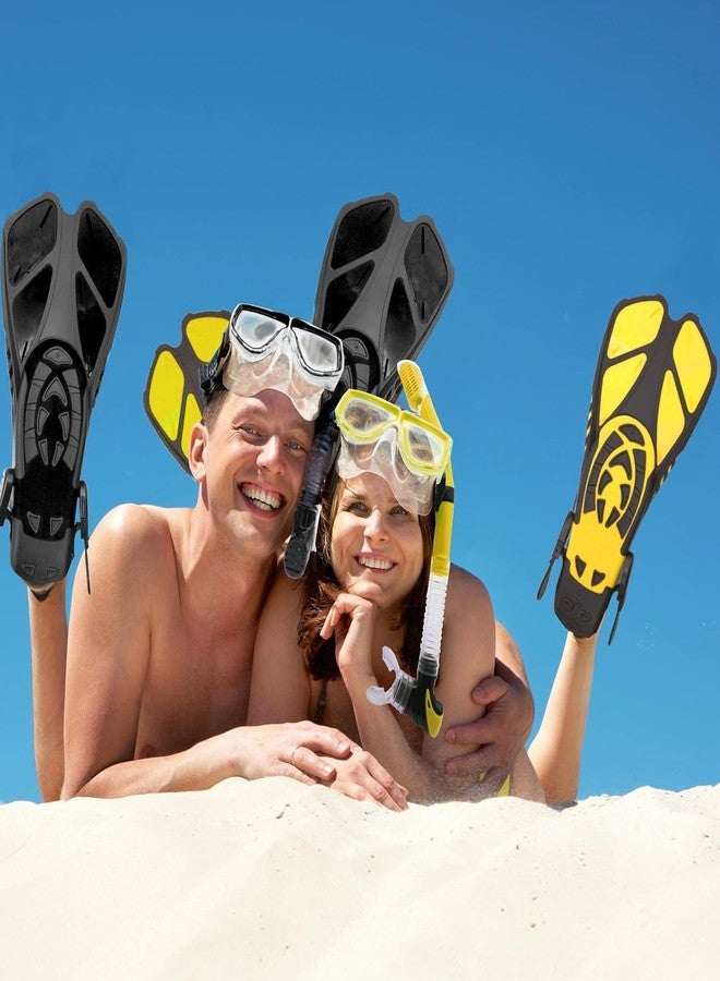 Delavala Dry Snorkel Set Kids (Yellow - S/M ) - ,Panoramic Wide View,Anti-Fog Scuba Diving Mask,Professional Snorkeling Gear - Image 5