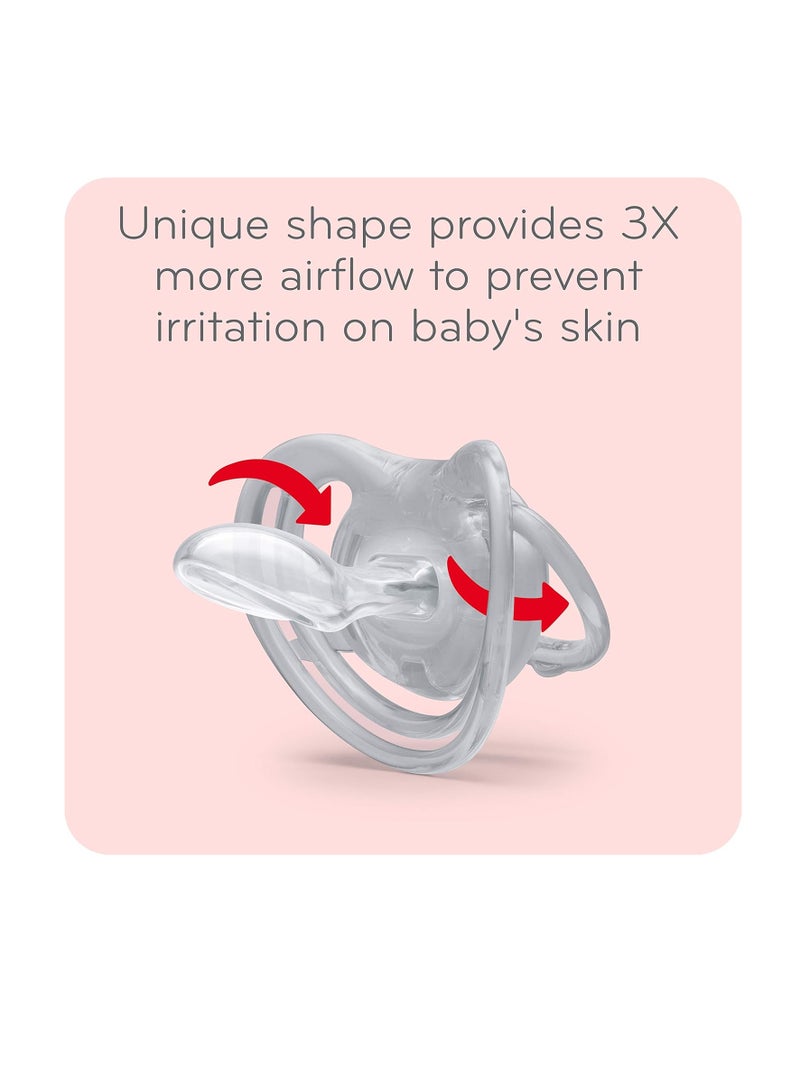 NUK Airflow Glow-in-The-Dark Pacifiers, 0-6 Months, 2 Pack - Image 2