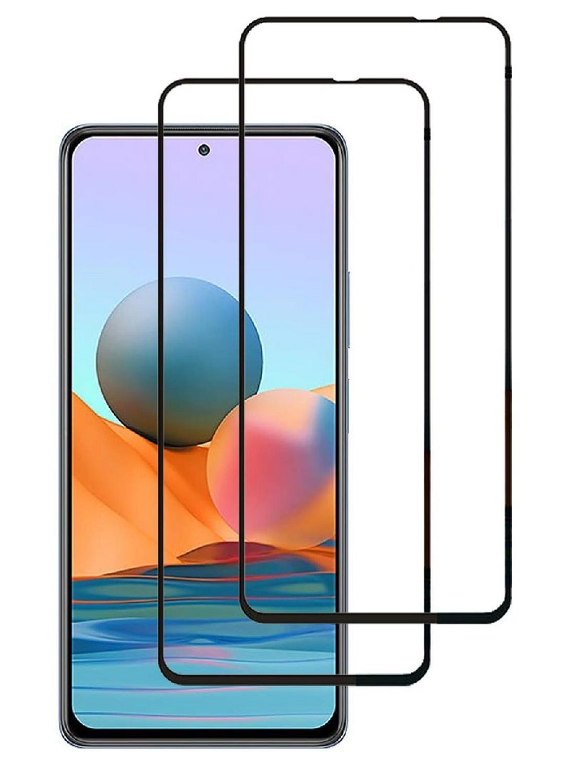 2 Pieces Tempered Glass Screen Protector 5D Designed For Xiaomi Redmi Note 10 Pro Full Glue Edge to Edge Full Screen Coverage And Bubble Free - Image 1