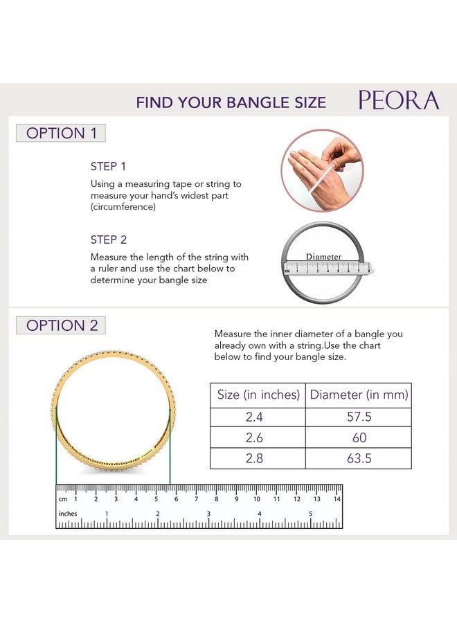 Peora Traditional 2.8 inch Antique Look Oxidised Silver Plated Bangle Set Navratri Gift for Women Girls (Set of 2) - Image 4