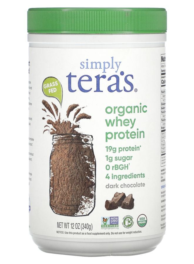 Organic Whey Protein Dark Chocolate 12 oz (340 g)