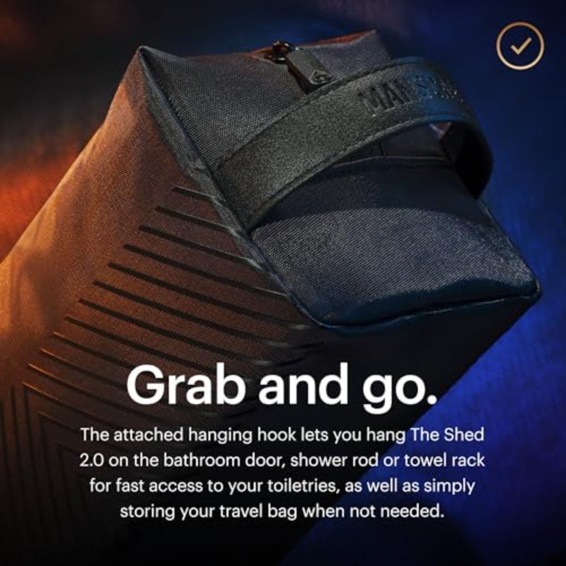 The Shed 2.0 Toiletry Bag, Premium Quality Men's Travel Bag, Stylish Organization and Hassle-Free On-The-Go Kit, Water-Resistant to Protect Your Grooming Tools Accessories - Image 4