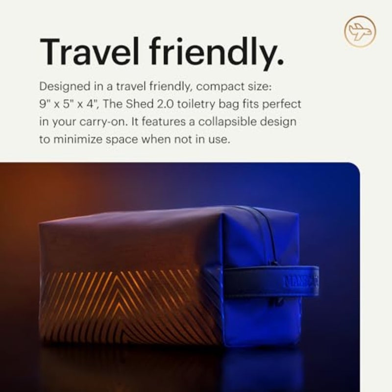 The Shed 2.0 Toiletry Bag, Premium Quality Men's Travel Bag, Stylish Organization and Hassle-Free On-The-Go Kit, Water-Resistant to Protect Your Grooming Tools Accessories - Image 5