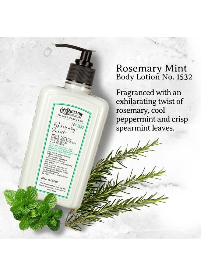 C. O. Bigelow - C.O. Bigelow Rosemary Mint Hand Care Duo, Hand Soap & Lotion Gift Set, Set of Two - Apothecary Hand Care for Dry Skin with Moisturizing Lotion & Liquid Hand Wash - 10fl oz Each - Image 1