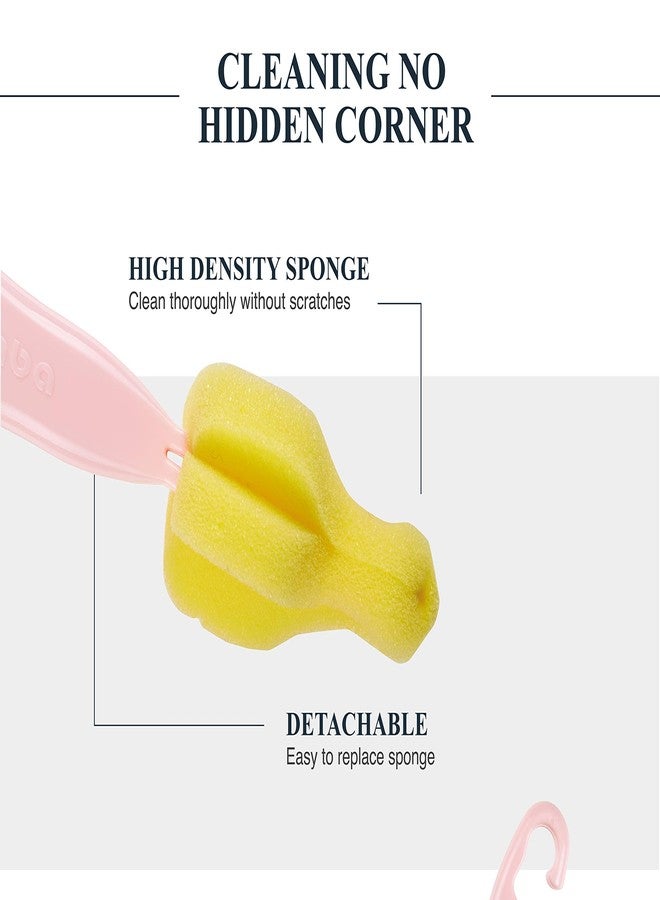 Simba Sponge Nipple Brush with Easy Hanging Hook (Pink) - Image 3