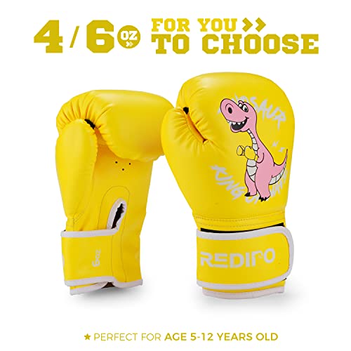 Redipo Kids Boxing Gloves for Boys and Girls, Youth Boxing Training Gloves for Kids 3-15, 4&6OZ Punching Bag Kickboxing Thai Mitts MMA Training Sparring Gloves - Image 3