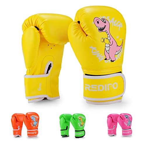 Redipo Kids Boxing Gloves for Boys and Girls, Youth Boxing Training Gloves for Kids 3-15, 4&6OZ Punching Bag Kickboxing Thai Mitts MMA Training Sparring Gloves - Image 1