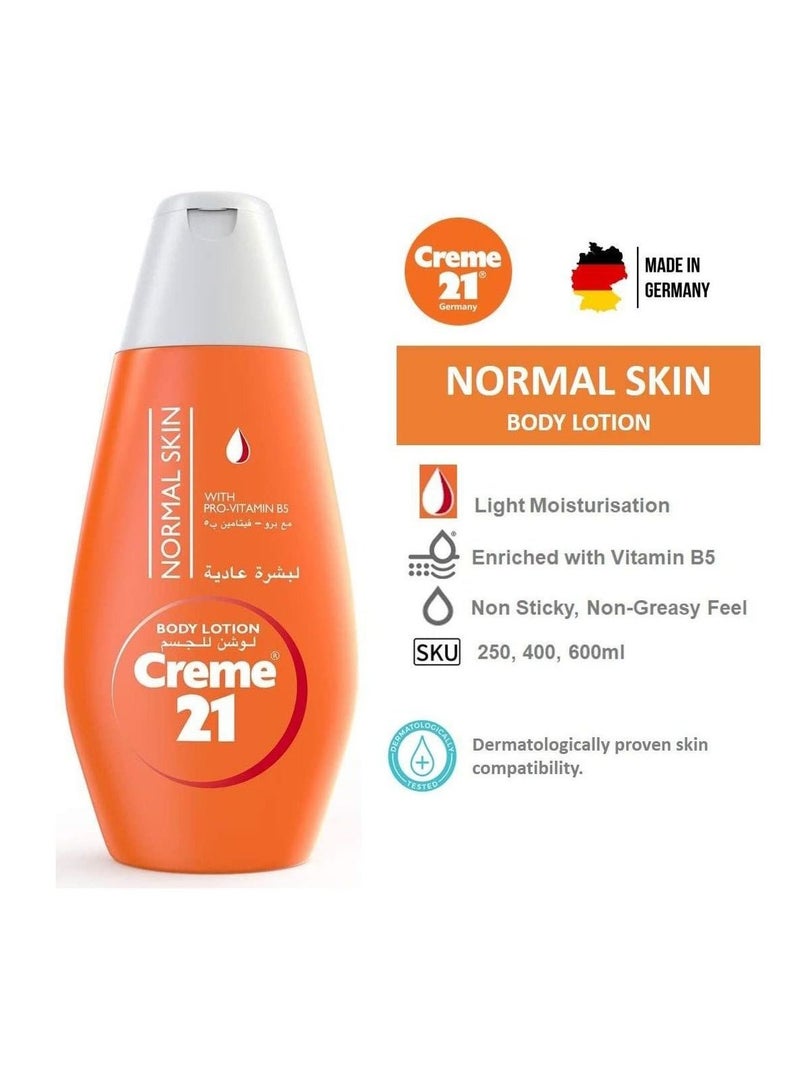 Creme 21 Normal Skin Body Lotion Cream 400ml - Image 3