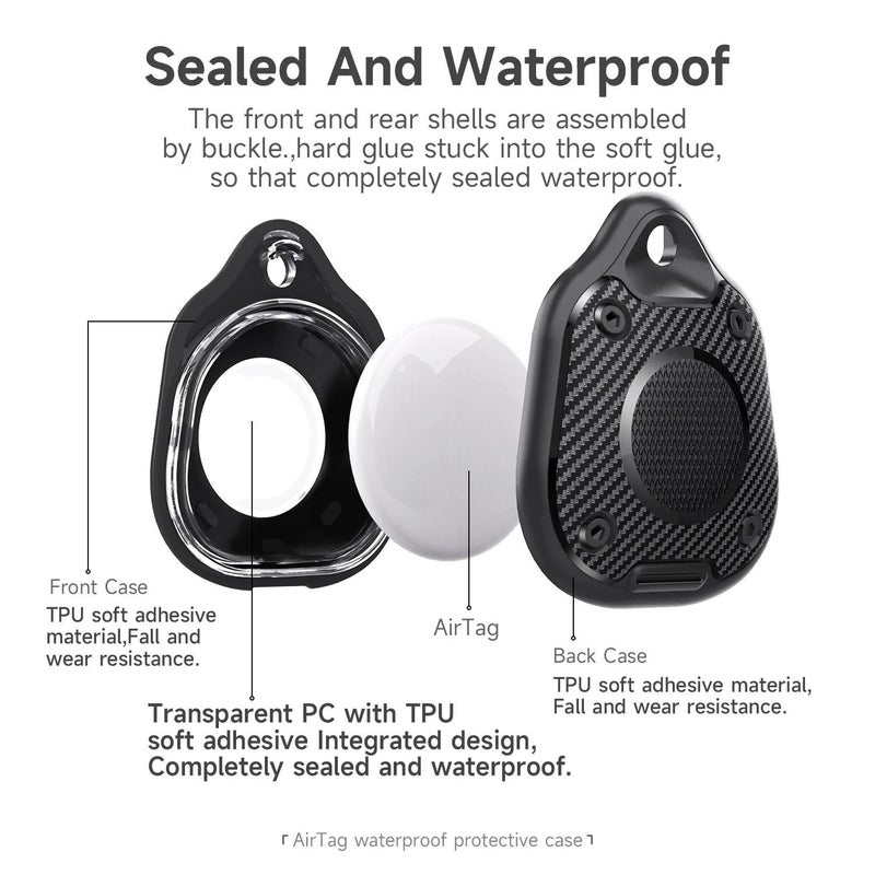 Red Waterproof Case for Apple AirTag Keys Pet Belongings Tracker - Image 3