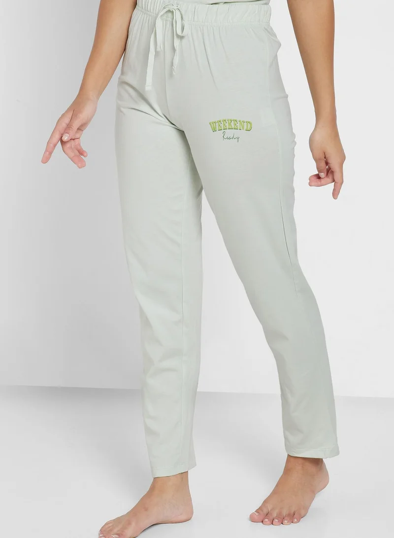 Ginger Graphic Nightwear T-Shirt And Pyjama Set