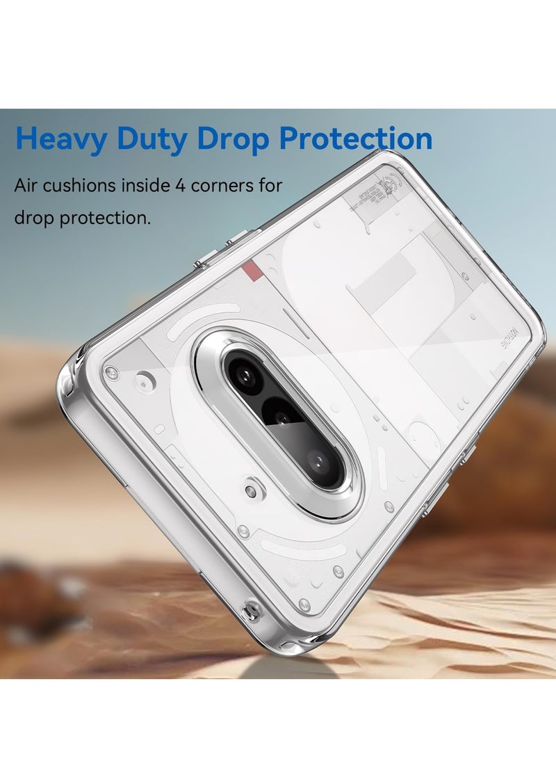 حومة غطاء حماية لهاتف Nothing Phone 3A، مصنوع من السيليكون الشفاف للغاية، غير قابل للاصفرار، ومضاد للخدش، وغطاء حماية للكاميرا لهاتف Nothing Phone 3A مقاس 6.7 بوصة - Image 5