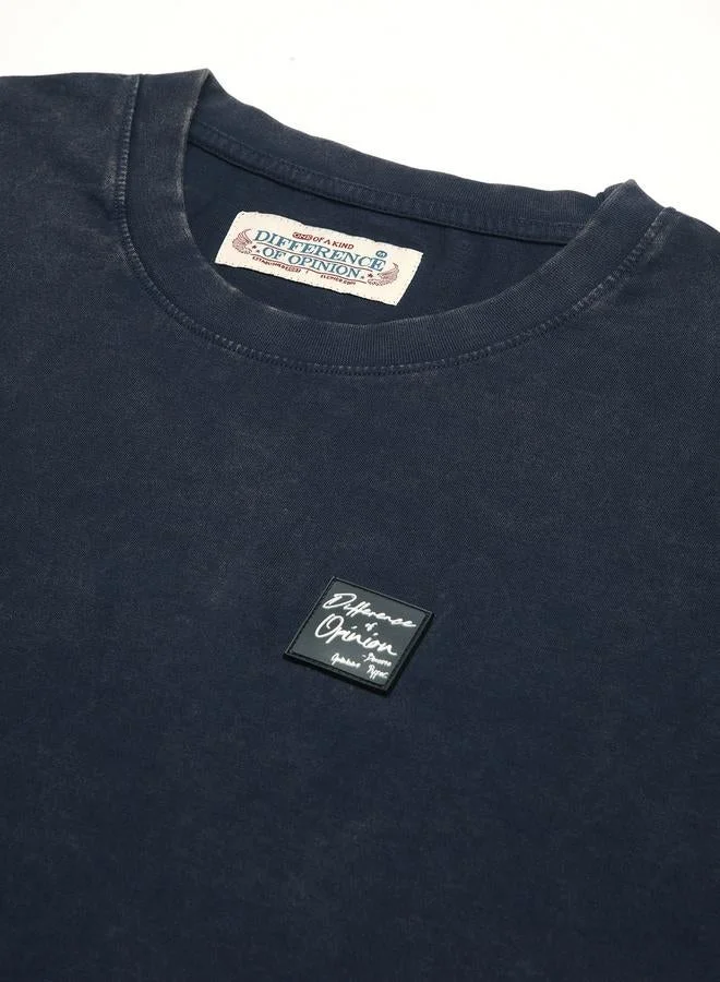 Difference of Opinion Men Oversized Acid Wash Printed T-Shirt