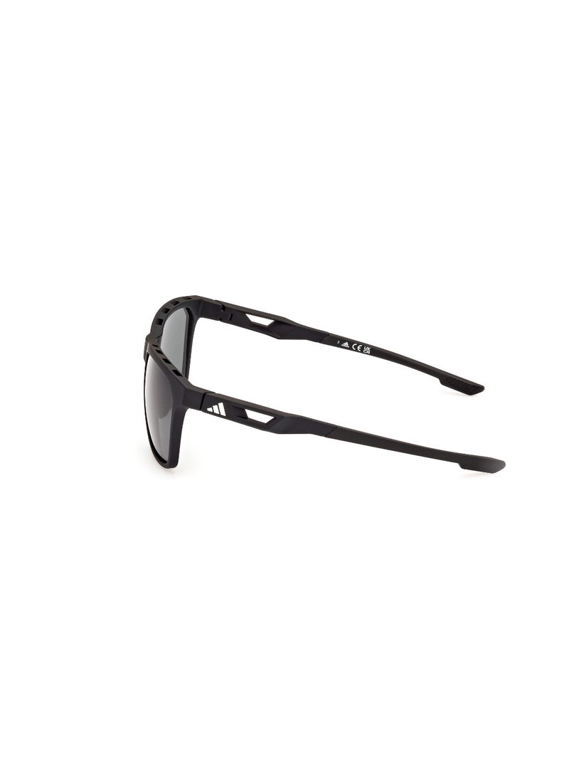 Adidas Unisex Navigator Shape  Sunglasses SP009102N55 Lens Size: 55 Millimeter - Matte Black - Image 4