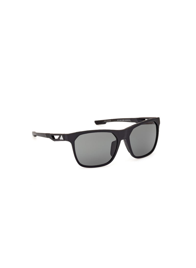 Adidas Unisex Navigator Shape  Sunglasses SP009102N55 Lens Size: 55 Millimeter - Matte Black - Image 3