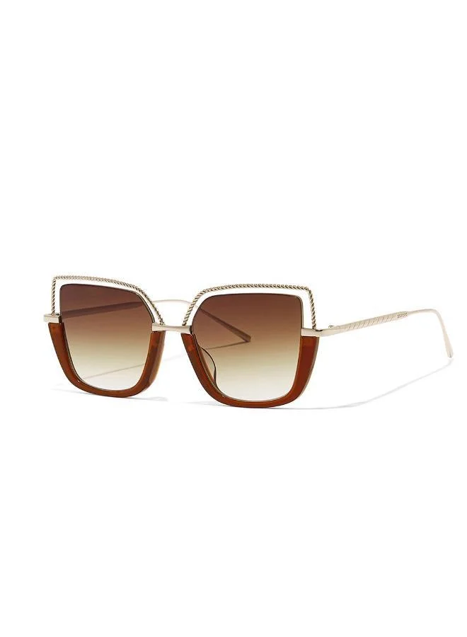 30Sundays 30Sundays Bougie Women's Cat Eye Sunglasses, Brown