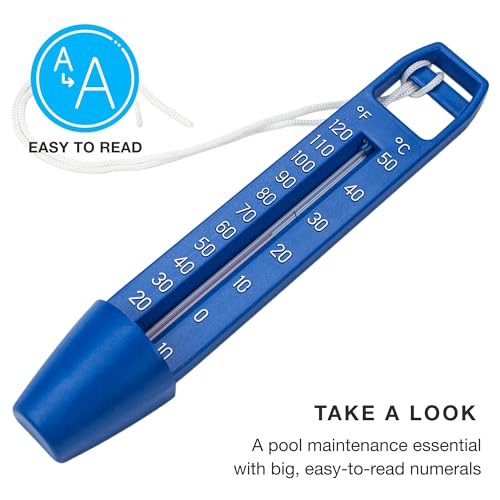 SplashTech Pocket Reservoir Pool Thermometer - Shatter Proof, Dual Fahrenheit & Celsius Display, 9.5" Cord - Swimming Pool, Spa, Hot Tub, Pond, Jacuzzi Maintenance Equipment - Image 3