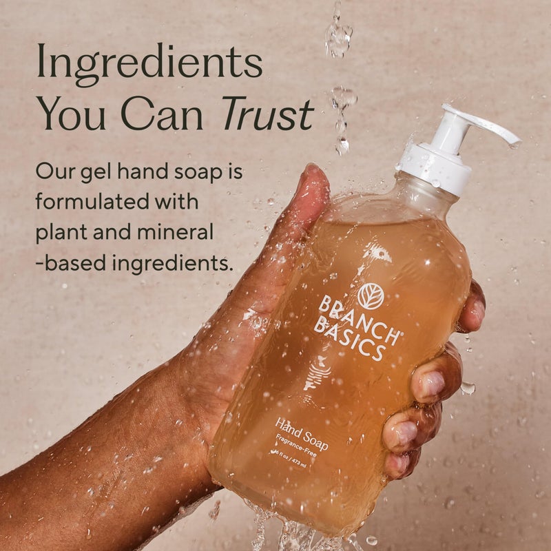 Branch Basics Gel Hand Soap â€“ 16oz Bottle | Plant & Mineral-Based Formula with Aloe, Chamomile & Meadowfoam Oil | Nourishing, Fragrance-Free & Gentle on Sensitive Skin - Image 3