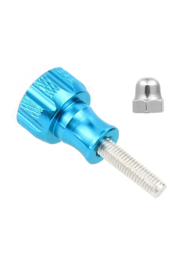 Generic Suitable For GoPro11/10 Insta360 X3/2 Motion Camera Long And Short Screw Aluminum Alloy Fixed Screw Wire-Color:Short Nut Sky Blue  - Image 1