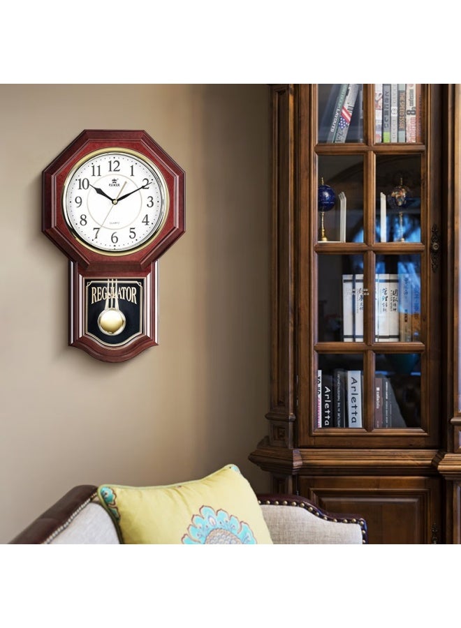 Power Ba Wall Clock, Pendulum Clock For Living Room, 48cm Long, Bagua Clock With Hourly Chime And Music, Pw6119 - Image 2