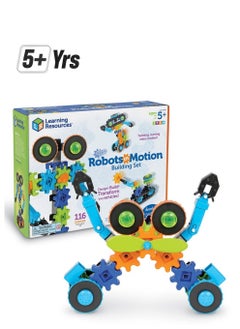 Learning Resources Gears! Gears! Gears! Robots In Motion Building Set 116 Pieces Ages 5+ Robot Toy Stem Toys For Kids Robots For Kids  - Image 1