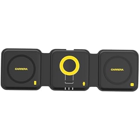 Carrera 22.5W Magnetic 3 in 1 Foldable Wireless Charger Pad CWC-235, Magnetic 15W Fast Charging for Phone, 5W for Earbud, 2.5W for Watch, Type C Cable Included, Multi-Device Compatible - Image 1