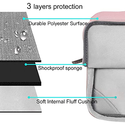 MOSISO Compatible with MacBook Air 15 inch Case 2025 2024 2023 Release M4 A3241 M3 A3114 M2 A2941, Plastic Hard Shell&Carrying Sleeve Bag&Keyboard Cover&Webcam Cover&Screen Protector, Baby Pink - Image 5