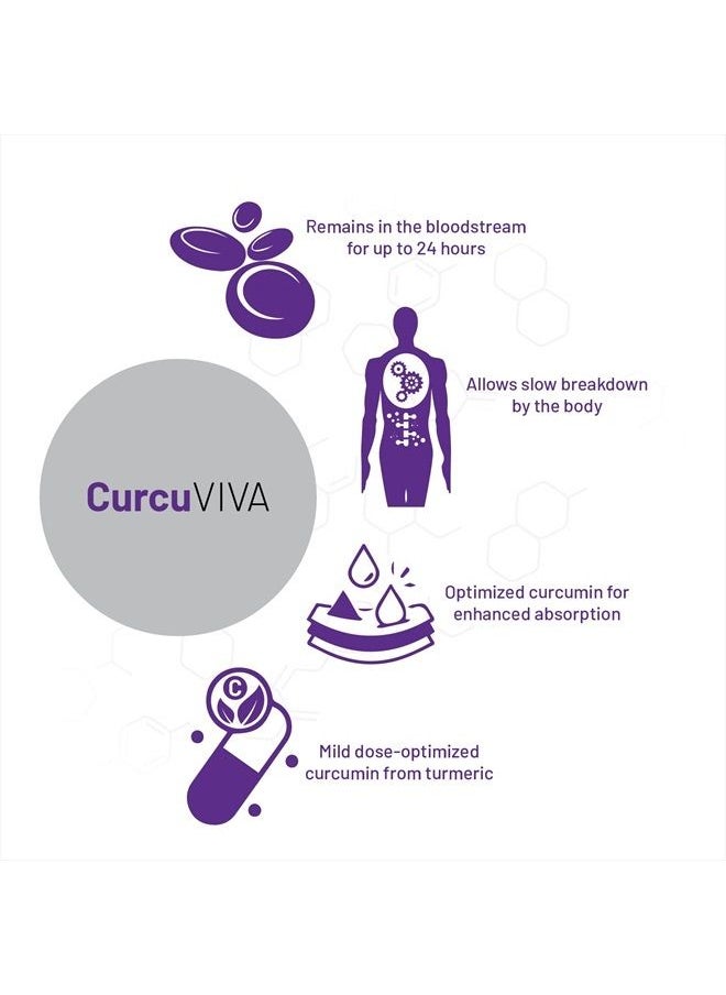 AOR - , CurcuVIVA, Natural Supplement to Support Joint, Digestion and Liver Health, High Bioavailability Curcumin, 400 mg, Vegan, 60 Capsules (60 Servings) - Image 1