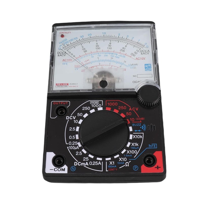 Pointer Multimeter - Analog Ammeter Voltmeter Ohmmeter with Probes and Buzzer for AC DC Voltage and DC Current Measurement - YX 360TRE L B Maintenance Tool for Electrical Testing - Image 2