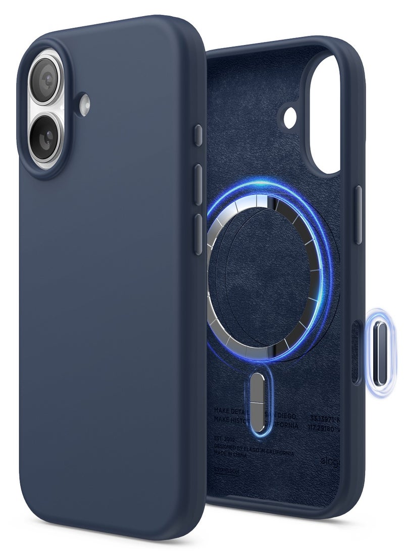 Elago Magnetic Liquid Silicone for iPhone 17 case cover [Camera Control Button Cover] compatible with MagSafe Shockproof - Jean Indigo - Image 1