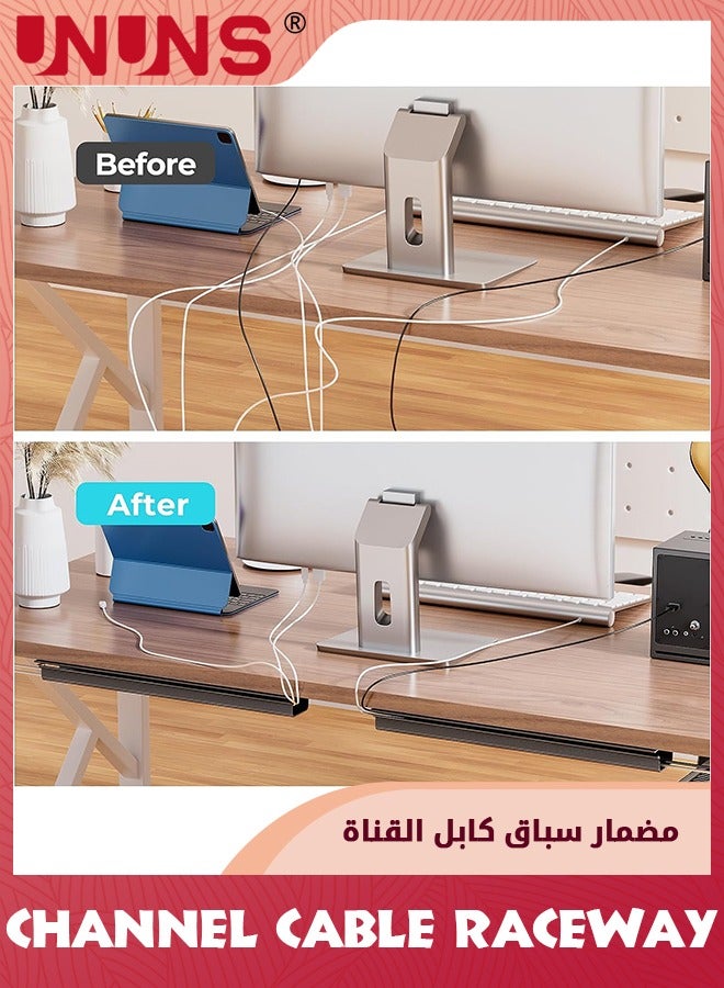 UNUNS Cable Management Under Desk,Cable Management Solution,Cable Management For Clutter-Free Environment,Cable Management Kit,Cord Organizer For Desk,Cord Management,15.7in  - Image 5