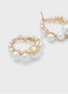 ELLA Pearl Hoop Earrings  - Image 2