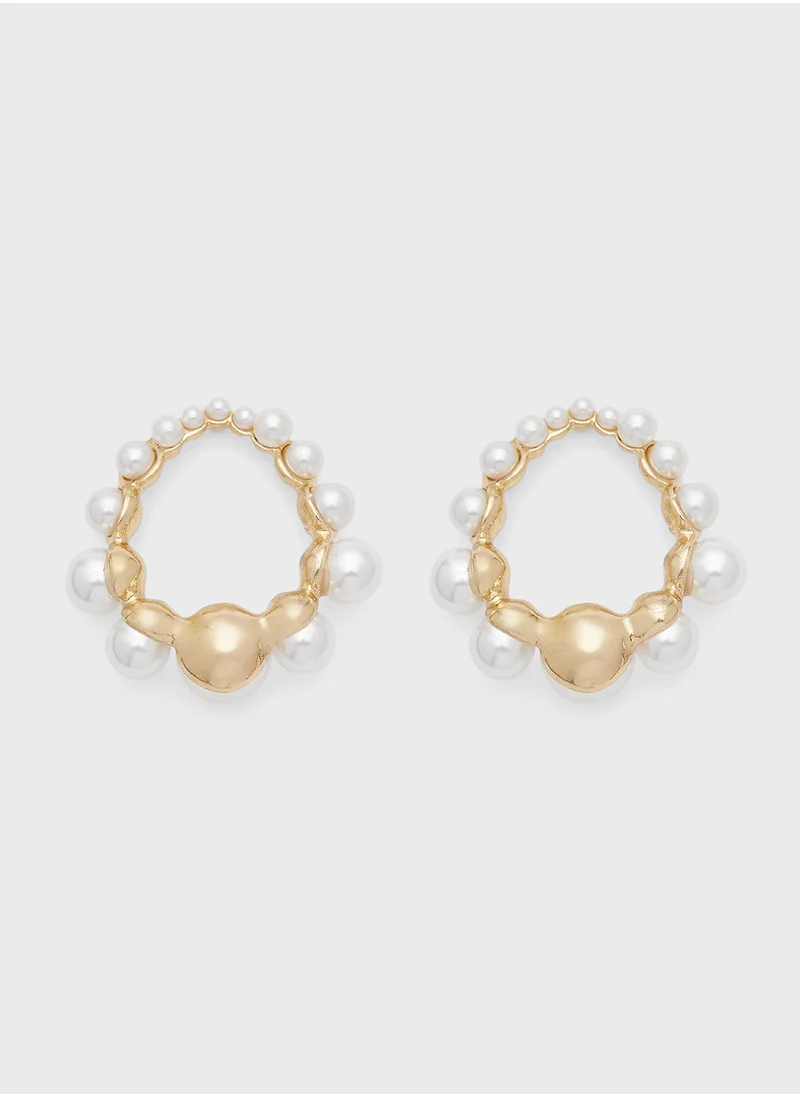 ايلا Pearl Hoop Earrings