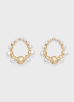 ELLA Pearl Hoop Earrings  - Image 1