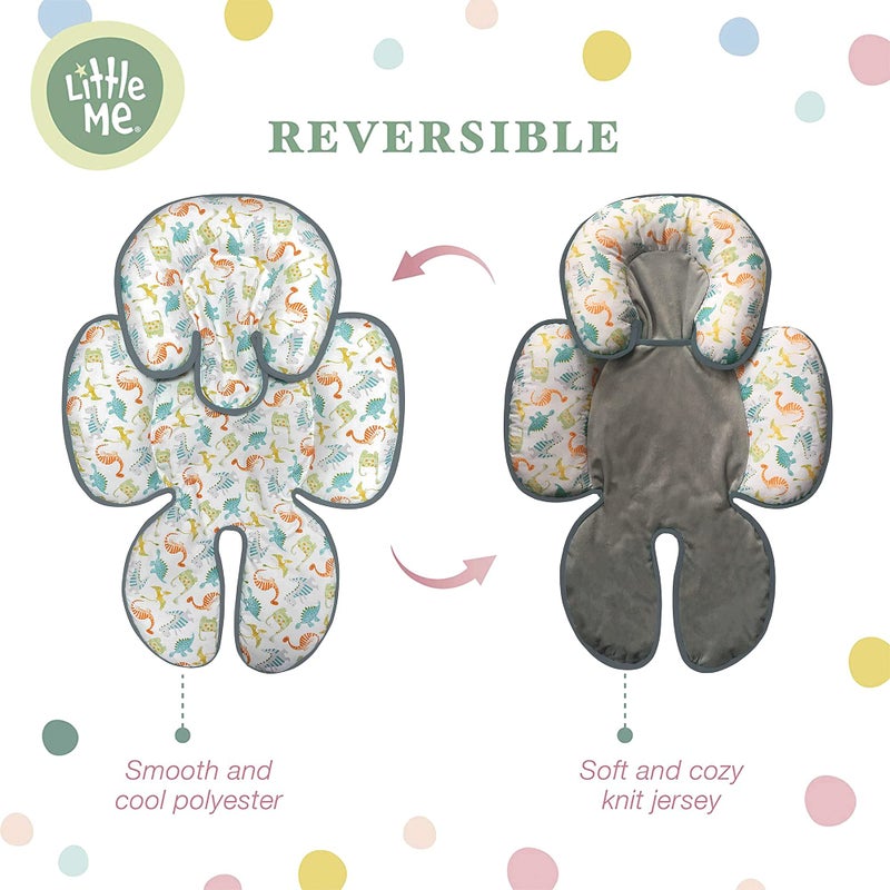 Little Me Baby's Full Body Support Pillow, Newborn Infant Head, Back, Neck, and Legs Protection for Car Seat, Stroller, Booster Seat - Dinosaur, Multicolor - Image 2