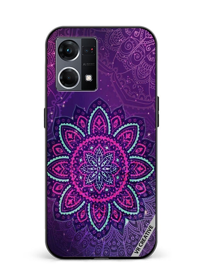 VR CREATIVE Protective Case Cover For Oppo Reno8 4G Mandala Design Multicolour - Image 1