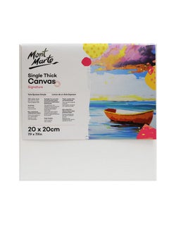 Mont Marte 20X20cm Size Stretched Cotton Canvas 280gsm Thickness  - Image 1