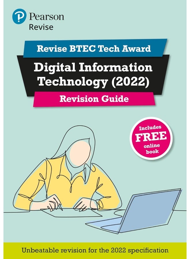 Pearson REVISE BTEC 2022 Tech Award Digital Information Technology Revision Guide inc online edition - for 2026, 2027 exams (Pearson Revise) - Image 1