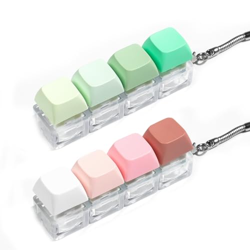 mintcaps Keyboard Fidget Toy 2Pcs Fidget Keyboard Keychain Keyboard Clicker Fidget Toy Stress Relief Keyboard Fidget Clicker - Image 1