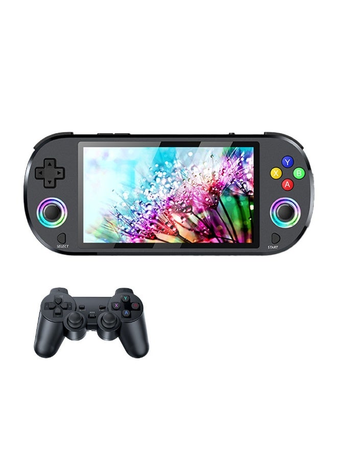 M22PRO 5-Inch Ultra HD 3D Arcade Console with RGB Racing Rainbow Light Effects, 64GB Memory, Supports PS1 Games & Gamepad（Black） - Image 1