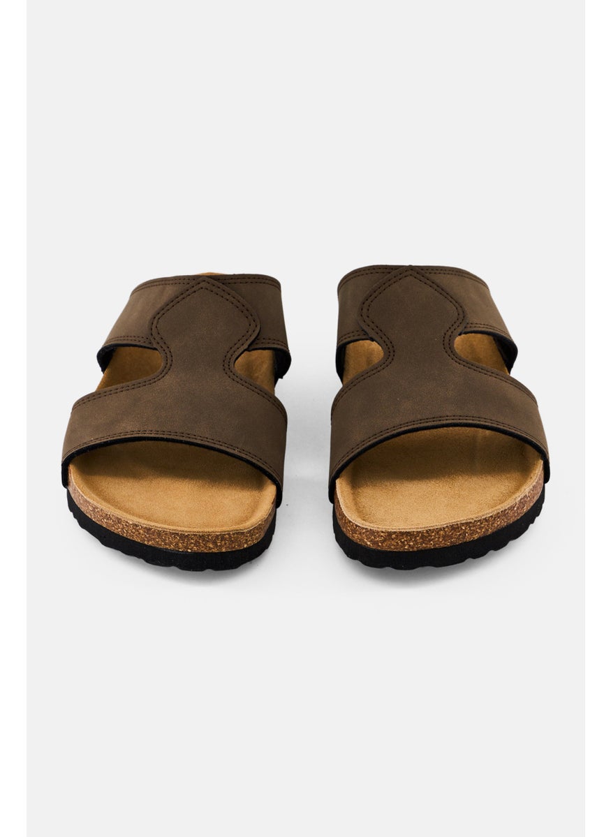 Algspar Men Slip On Cork Sandals, Brown  - Image 2