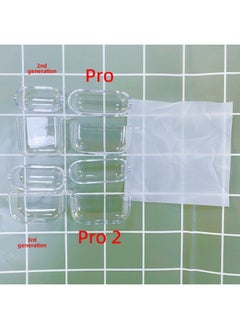 Generic Tpu Transparent Earphone Set Material For Apple Bluetooth Headset Pro2 Generation Airpods Bluetooth Headset Protective Cover-Color:PC Hard Shell + Bag-Applicable Model:Airpods (1/2 Generation - With Ear Hooks) Second Generation  - Image 1