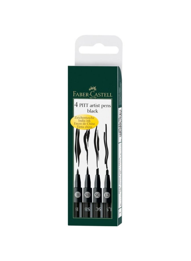 FABER-CASTELL India ink Pitt Artist Pen Black Broad W of 4 - Image 2