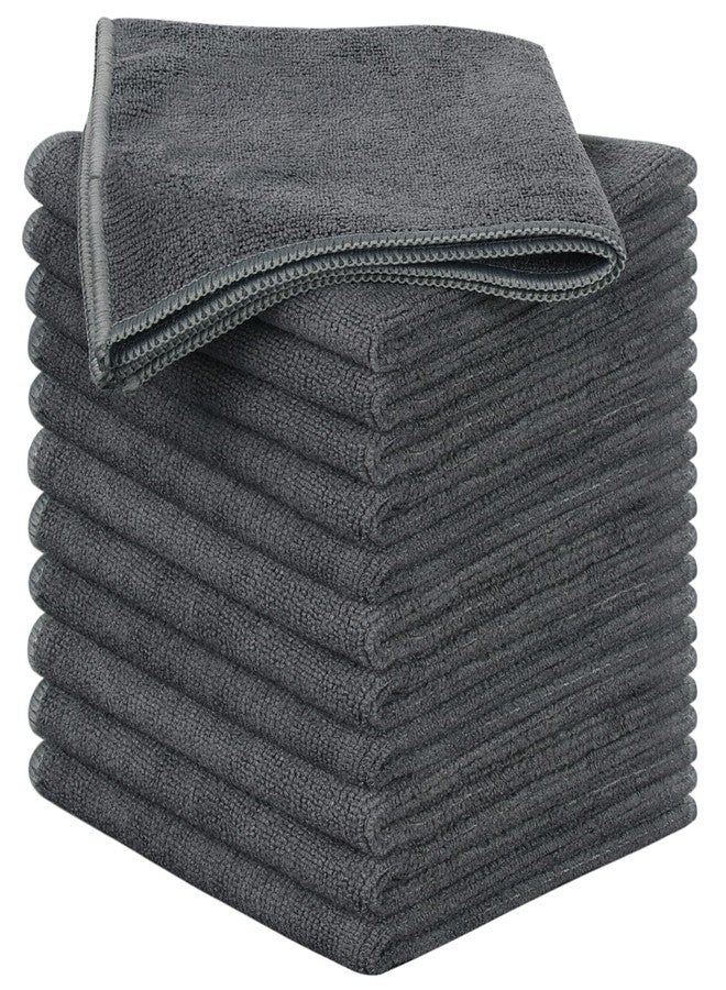 سينلاند مناشف تنظيف من الألياف الدقيقة من سينلاند، فائقة الامتصاص، سريعة الجفاف، لا تترك آثارًا، مناسبة للأطباق والأكواب، مقاس 12 بوصة × 12 بوصة، عبوة من 12 قطعة، لون رمادي - Image 1