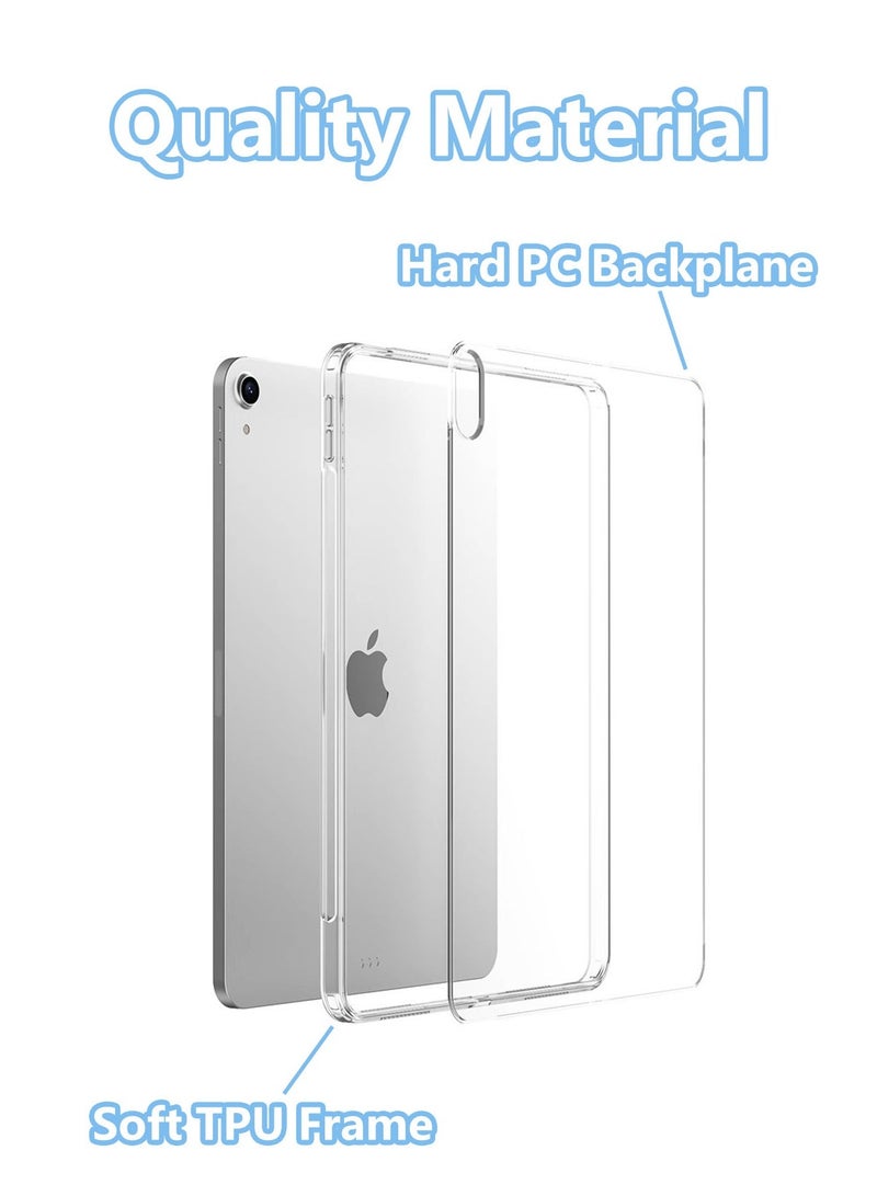 Clear iPad Case for iPad 11 inch (A16 11th Gen 2025 / 10th Gen 2022), Shockproof Transparent iPad Cover with Pencil Holder - Image 3