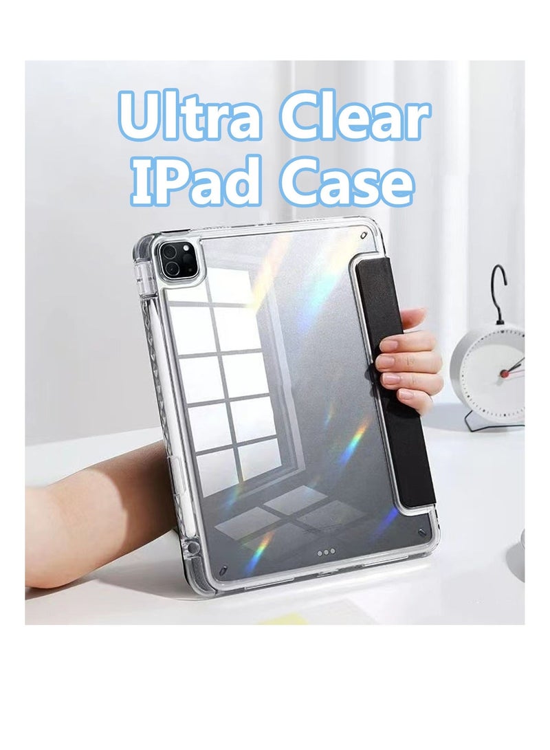 Clear iPad Case for iPad 11 inch (A16 11th Gen 2025 / 10th Gen 2022), Shockproof Transparent iPad Cover with Pencil Holder - Image 2