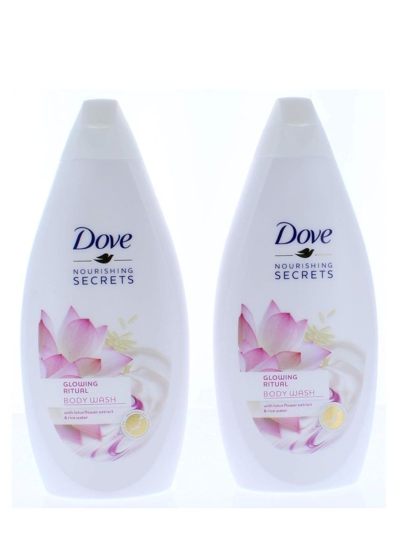Dove Dove Body Wash Lotus Flower Extract and Rice Water 250ml, 2 pieces - Image 1