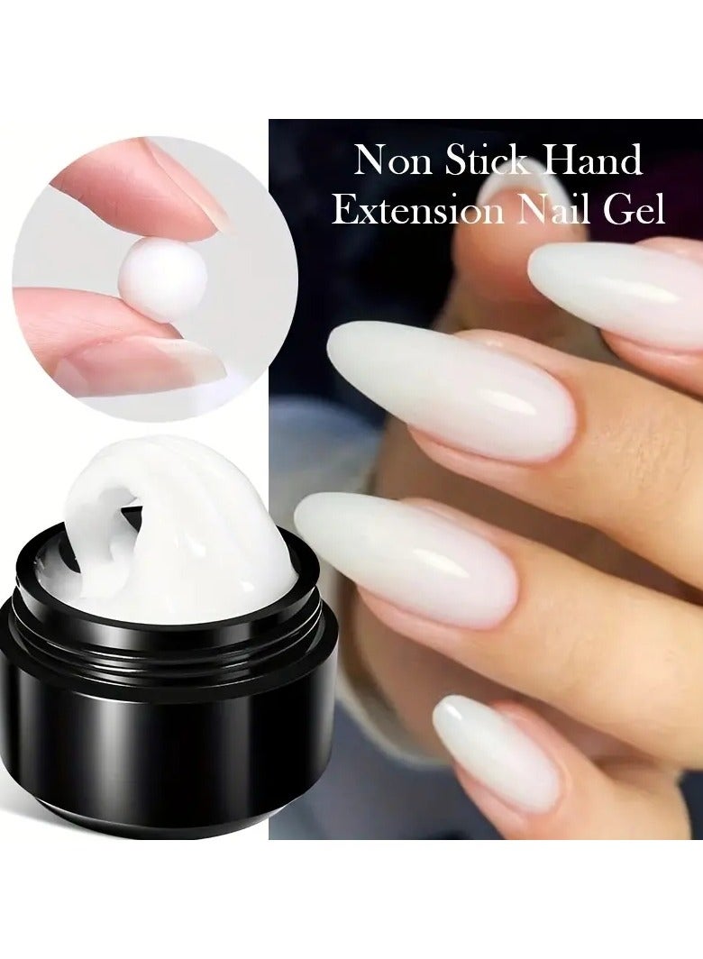 شايجاي 5 مل غير لاصقة اليد الصلبة تمديد جيل الأظافر-شفاف ، عارية ، حجر الراين جل الغراء لسهولة التطبيق - Image 4